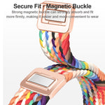 Slim Magnetic Buckle Nylon Braided Watch Band, For Apple Watch Series 9 41mm, For Apple Watch Ultra 49mm