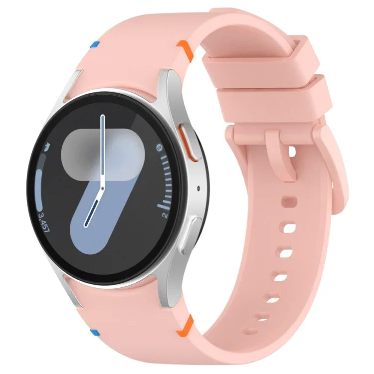 Official Solid Color Stitched Silicone Watch Band, For Samsung Galaxy Watch 7 40 / 44mm