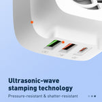 LDNIO Q334 32W Type-C + Dual USB Port Charger with 1m USB-C / Type-C to USB-C / Type-C Data Cable, EU Plug, UK Plug, US Plug