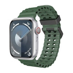 Ocean Dual-Row Hole Silicone Watch Band, For Apple Watch Ultra 49mm, For Apple Watch Series 8 45mm, For Apple Watch SE 2022 44mm