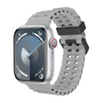 Ocean Dual-Row Hole Silicone Watch Band, For Apple Watch Ultra 49mm, For Apple Watch Series 8 45mm, For Apple Watch SE 2022 44mm