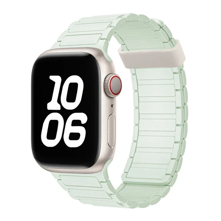 Tri-beads Magnetic Hoop Silicone Watch Band, For Apple Watch SE 40mm