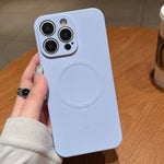 Solid Color Liquid Silicone MagSafe Magnetic Phone Case, For iPhone 17, For iPhone Air, For iPhone 16 Pro Max