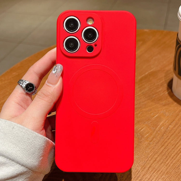 Solid Color Liquid Silicone MagSafe Magnetic Phone Case, For iPhone 16 Pro, For iPhone 16 Plus, For iPhone 16