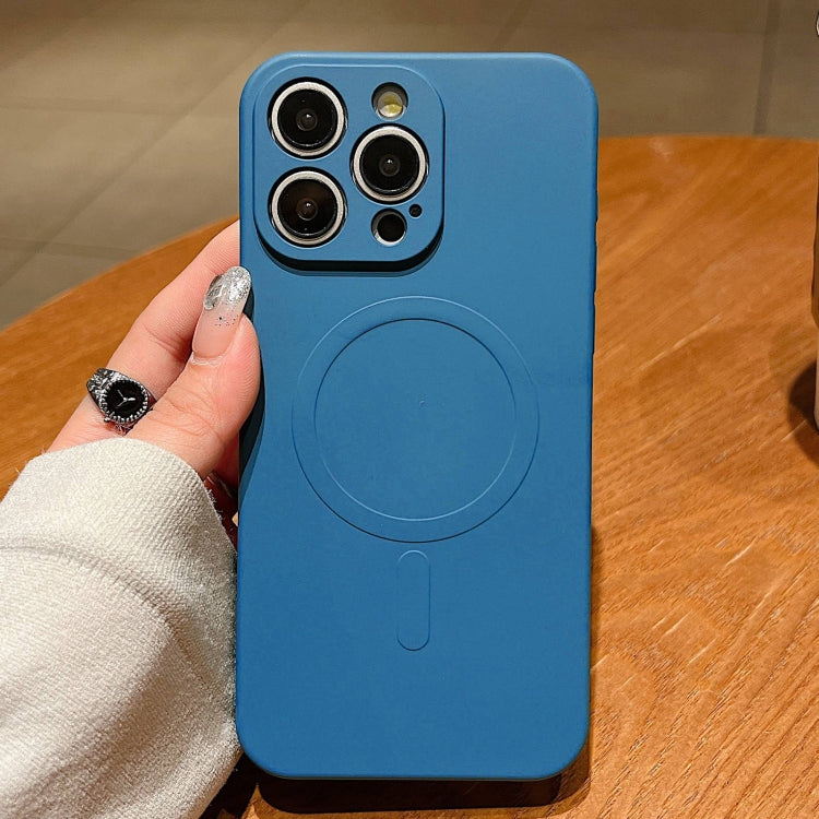 Solid Color Liquid Silicone MagSafe Magnetic Phone Case, For iPhone 16 Pro, For iPhone 16 Plus, For iPhone 16