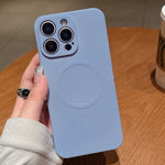 Solid Color Liquid Silicone MagSafe Magnetic Phone Case, For iPhone 14 Pro, For iPhone 14 Pro Max, For iPhone 13 Pro Max