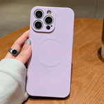 Solid Color Liquid Silicone MagSafe Magnetic Phone Case, For iPhone 14 Pro, For iPhone 14 Pro Max, For iPhone 13 Pro Max