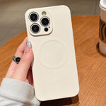 Solid Color Liquid Silicone MagSafe Magnetic Phone Case, For iPhone 13 Pro, For iPhone 13, For iPhone 12