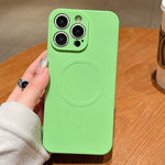 Solid Color Liquid Silicone MagSafe Magnetic Phone Case, For iPhone 12 Pro Max, For iPhone 12 Pro, For iPhone 11 Pro Max