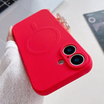 Solid Color Liquid Silicone MagSafe Magnetic Phone Case, For iPhone 17, For iPhone Air, For iPhone 16 Pro Max