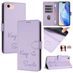 Smile Embossing RFID Leather Phone Case, For iPhone 14 Pro Max, For iPhone SE 2022 / 2020 / 8 / 7, For iPhone 13 Pro Max, For iPhone 13 Pro, For iPhone 13 mini, For iPhone 12 / 12 Pro, For iPhone 12 Pro Max, For iPhone 12 mini