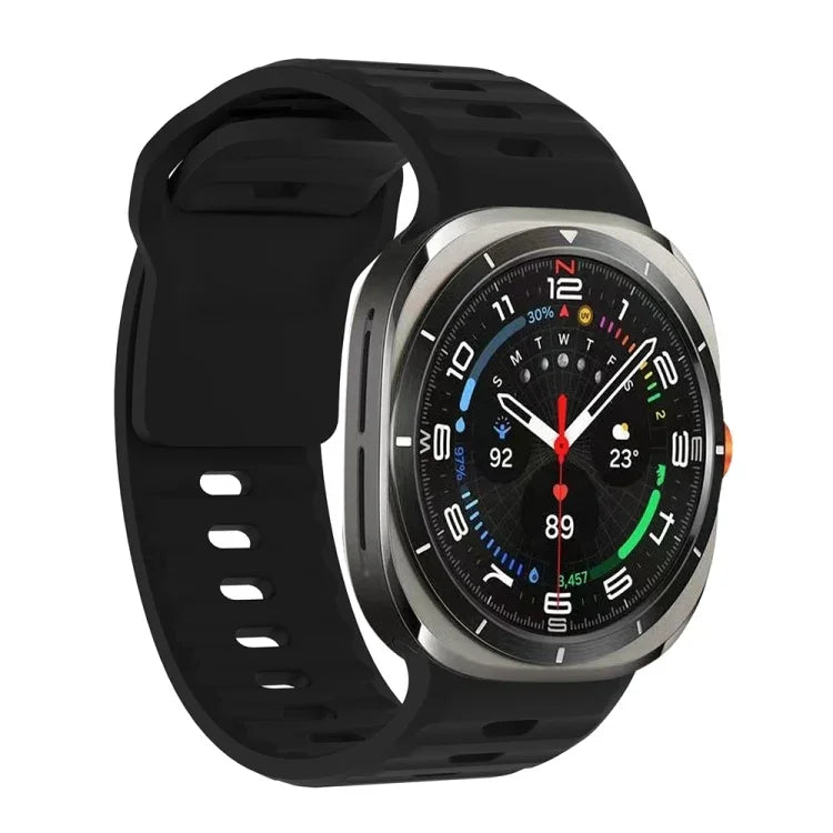 Wavy Texture Silicone Watch Band, For Samsung Galaxy Watch Ultra 47mm / Ultra 2025