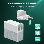 LDNIO A2620C PD3.0 65W USB Power Adapter Travel Charger with Type-C to Type-C Cable, EU Plug, US Plug, UK Plug