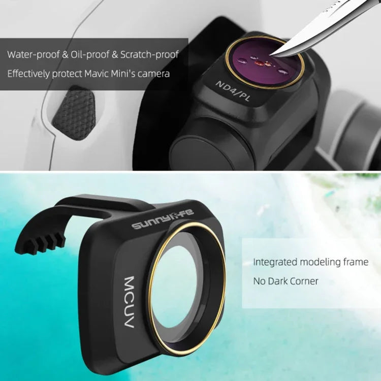 Sunnylife MM-FI9256 For DJI Mavic mini 4 In 1 Drone ND4+ND8+ND16+ND32 Lens Filter, ND4+ND8+ND16+ND32