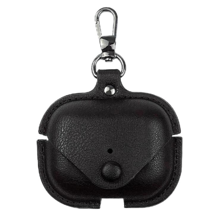 Business Leather Earphone Protective Case with Hook, For AirPods Pro 3, For AirPods 4