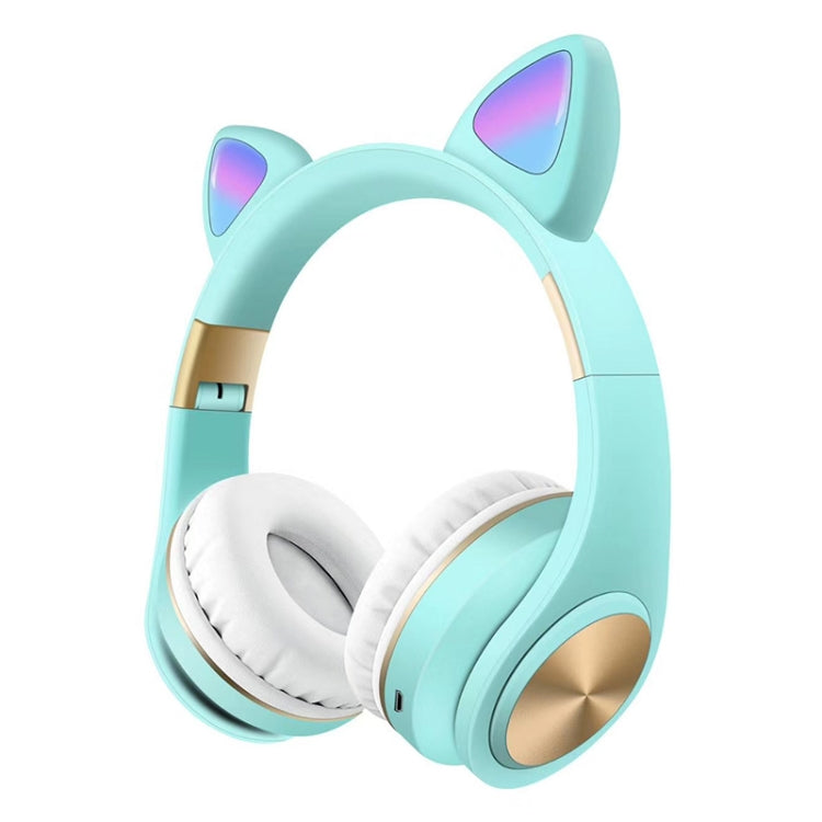 Cat Ears Bluetooth Wireless Headphones Gaming Headset with Light
