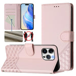 Honeycomb Embossing RFID Leather Phone Case, For iPhone 17e / 16e, For iPhone 17 Pro Max, For iPhone 17 Pro, For iPhone 17, For iPhone Air, For iPhone 16 Pro Max, For iPhone 16 Pro, For iPhone 16 Plus