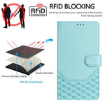 Honeycomb Embossing RFID Leather Phone Case, For iPhone 11 Pro Max, For iPhone 11, For iPhone 11 Pro, For iPhone X / XS, For iPhone XR, For iPhone XS Max, For iPhone 8 Plus / 7 Plus