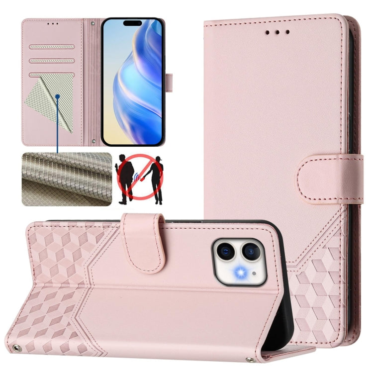 Honeycomb Embossing RFID Leather Phone Case, For iPhone 11 Pro Max, For iPhone 11, For iPhone 11 Pro, For iPhone X / XS, For iPhone XR, For iPhone XS Max, For iPhone 8 Plus / 7 Plus