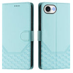 Honeycomb Embossing RFID Leather Phone Case, For iPhone 17e / 16e, For iPhone 17 Pro Max, For iPhone 17 Pro, For iPhone 17, For iPhone Air, For iPhone 16 Pro Max, For iPhone 16 Pro, For iPhone 16 Plus