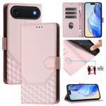 Honeycomb Embossing RFID Leather Phone Case, For iPhone 17e / 16e, For iPhone 17 Pro Max, For iPhone 17 Pro, For iPhone 17, For iPhone Air, For iPhone 16 Pro Max, For iPhone 16 Pro, For iPhone 16 Plus
