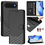 Honeycomb Embossing RFID Leather Phone Case, For iPhone 17e / 16e, For iPhone 17 Pro Max, For iPhone 17 Pro, For iPhone 17, For iPhone Air, For iPhone 16 Pro Max, For iPhone 16 Pro, For iPhone 16 Plus
