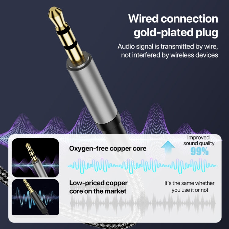2 in 1 8 Pin, USB-C / Type-C to 3.5mm Car AUX Audio Adapter Cable, Type-C, 8 Pin to 3.5mm, Length: 1m
