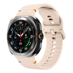 Wavy Grain Stitched Silicone Watch Band, For Samsung Galaxy Watch Ultra 47mm / Ultra 2025