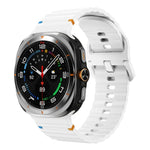 Wavy Grain Stitched Silicone Watch Band, For Samsung Galaxy Watch Ultra 47mm / Ultra 2025