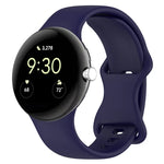 Butterfly Buckle Solid Color Silicone Watch Band, For Google Pixel Watch 4 / Watch 3 45mm, For Google Pixel Watch 4 / 3 / 2 / 1 41mm