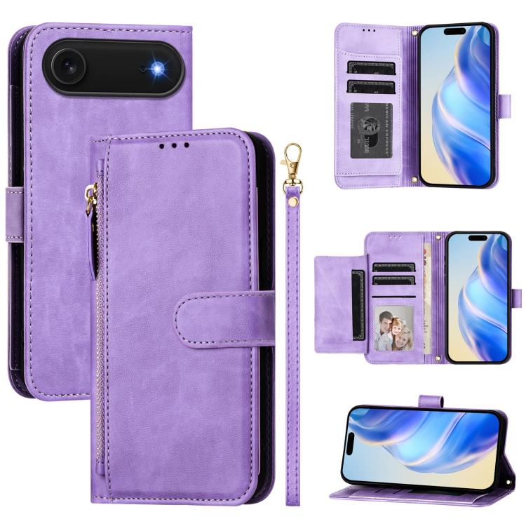 Multi-Card Slots Zipper Wallet Leather Phone Case, For iPhone 17e / 16e, For iPhone 17 Pro Max, For iPhone 17 Pro, For iPhone 17, For iPhone Air, For iPhone 16 Pro Max, For iPhone 16 Pro, For iPhone 16 Plus