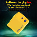 M167 PD 20W Type-C and USB QC 3.0 Fast Charger, EU Plug, US Plug