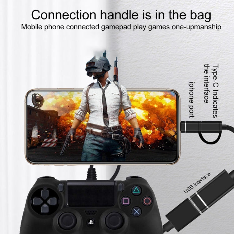 3 in 1 USB Female to Micro USB, Type-C, 8 Pin Male OTG Adapter
