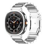 Three Beads Tortoise Buckle Titanium Steel Watch Band, For Samsung Galaxy Watch Ultra / Ultra 2025, For Samsung Galaxy Watch8 / Watch8 Classic