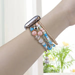 Four-row Copper Beads Chain Watch Band, For Apple Watch 46mm / 49mm / 45mm / 44mm, For Apple Watch 42mm / 41mm / 40mm / 38mm