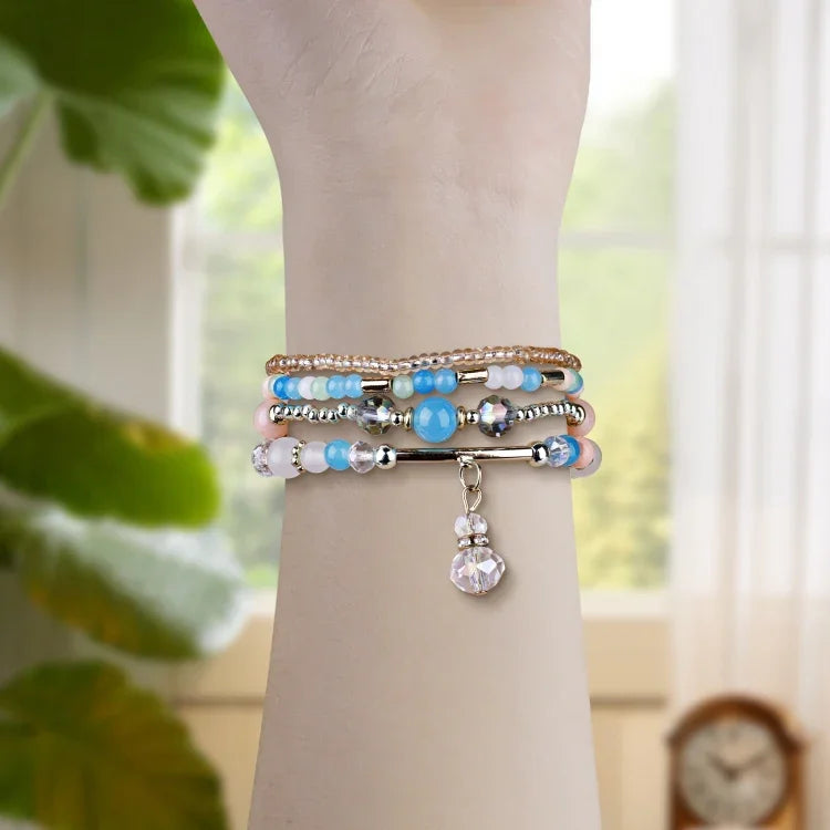 Four-row Copper Beads Chain Watch Band, For Apple Watch 46mm / 49mm / 45mm / 44mm, For Apple Watch 42mm / 41mm / 40mm / 38mm