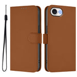 Skin Feel Solid Color Leather Phone Case with Lanyard, For iPhone 17e / 16e, For iPhone 17 Pro Max