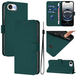 Skin Feel Solid Color Leather Phone Case with Lanyard, For iPhone 17e / 16e, For iPhone 17 Pro Max