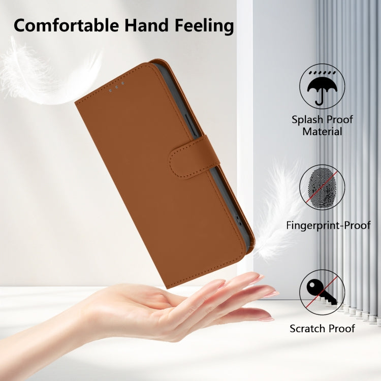 Skin Feel Solid Color Leather Phone Case with Lanyard, For iPhone 14 / 13, For iPhone 14 Pro
