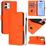 Skin Feel Solid Color Leather Phone Case with Lanyard, For iPhone 11 Pro Max, For iPhone 11