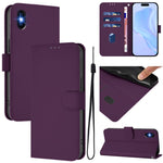 Skin Feel Solid Color Leather Phone Case with Lanyard, For iPhone 11 Pro, For iPhone XS / X
