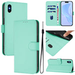 Skin Feel Solid Color Leather Phone Case with Lanyard, For iPhone XR, For iPhone XS Max