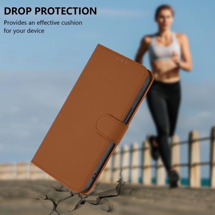 Skin Feel Solid Color Leather Phone Case with Lanyard, For iPhone Air, For iPhone 16 Pro Max