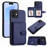 Button Card Bag RFID Anti-theft Phone Case, For iPhone 12 mini, For iPhone 11 Pro Max, For iPhone 11, For iPhone 11 Pro, For iPhone XS / X, For iPhone XR, For iPhone XS Max, For iPhone 8 Plus / 7 Plus