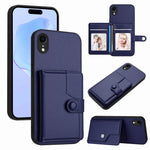 Button Card Bag RFID Anti-theft Phone Case, For iPhone 12 mini, For iPhone 11 Pro Max, For iPhone 11, For iPhone 11 Pro, For iPhone XS / X, For iPhone XR, For iPhone XS Max, For iPhone 8 Plus / 7 Plus