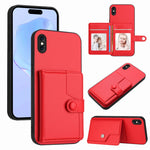 Button Card Bag RFID Anti-theft Phone Case, For iPhone 12 mini, For iPhone 11 Pro Max, For iPhone 11, For iPhone 11 Pro, For iPhone XS / X, For iPhone XR, For iPhone XS Max, For iPhone 8 Plus / 7 Plus