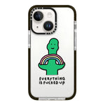 Simple Illustration Pattern Full Coverage Phone Case, For iPhone 14 Plus