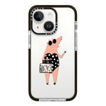 Simple Illustration Pattern Full Coverage Phone Case, For iPhone 14 Plus