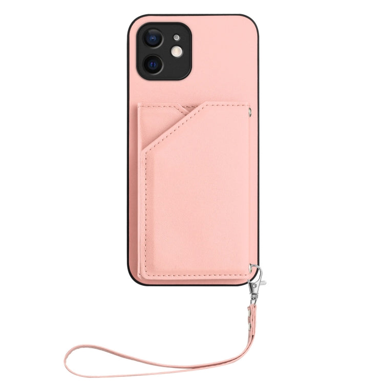 Skin Feel Four Card Slots Phone Case with Wrist Strap, For iPhone 12 mini, For iPhone 11 Pro Max, For iPhone 11, For iPhone 11 Pro, For iPhone X / XS, For iPhone XR, For iPhone XS Max, For iPhone 7 Plus / 8 Plus