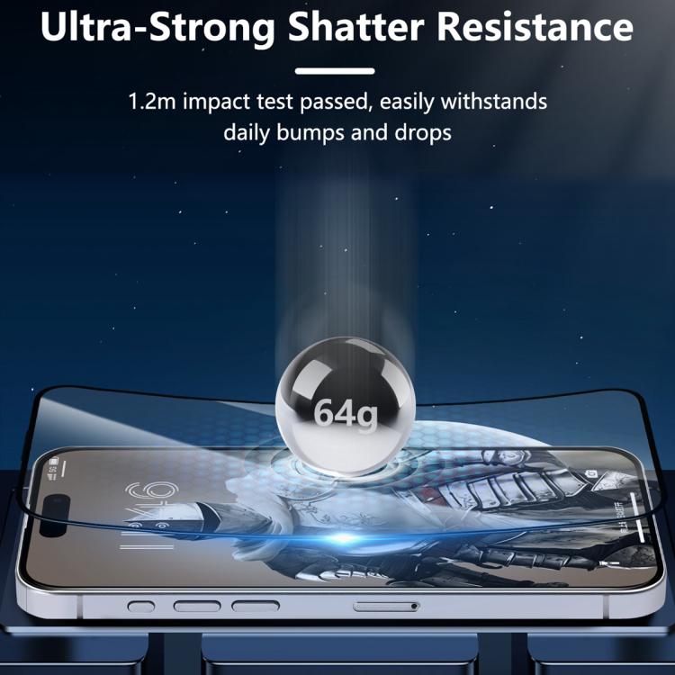 JOYROOM Knight Series 2.5D Full Screen HD Tempered Glass Film, For iPhone 17 Pro Max, For iPhone 17 Pro, For iPhone 17, For iPhone Air, For iPhone 15 Pro Max, For iPhone 15 Pro
